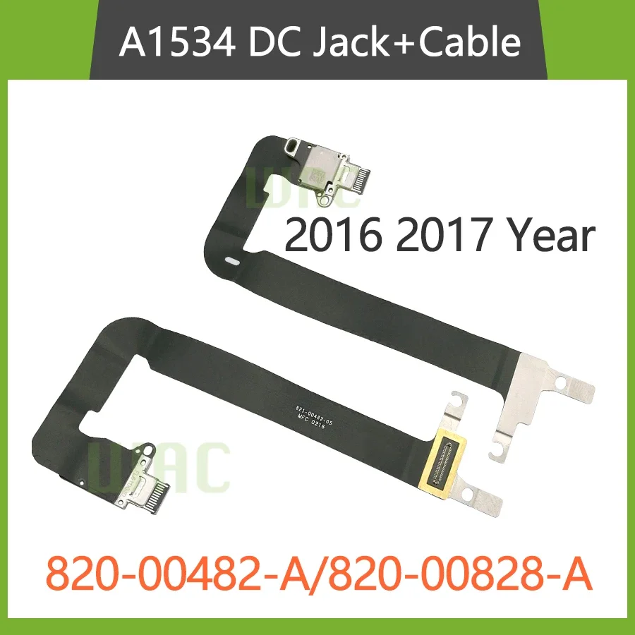 A1534 DC Jack Board Connector with Flex Cable  For Macbook Retina 12