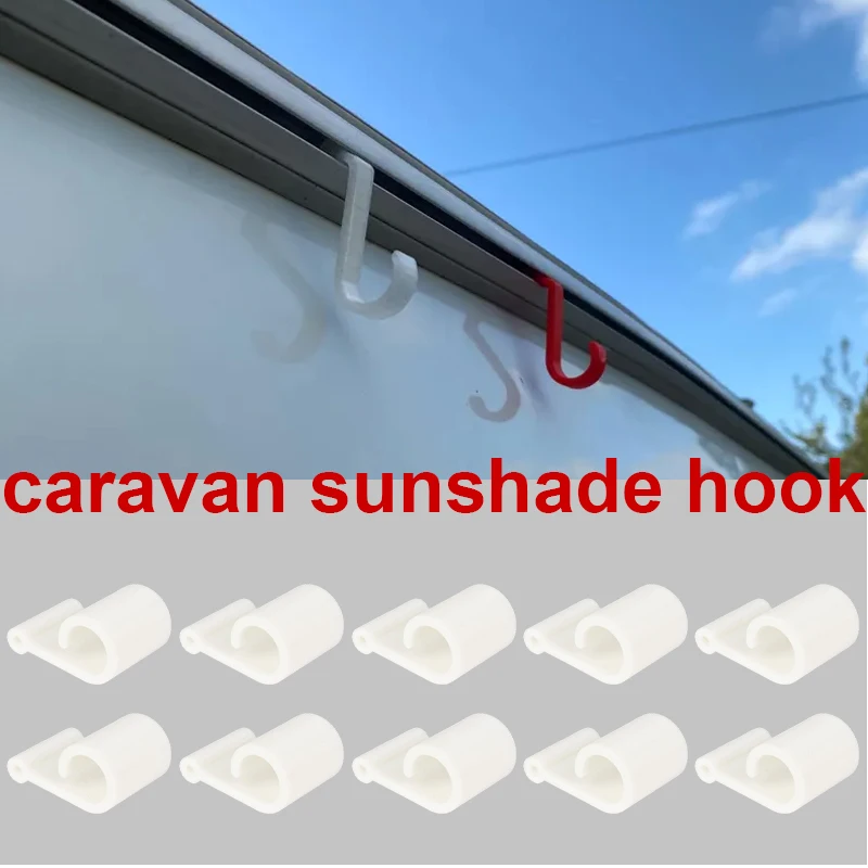 10pcs Caravan Camper Tent Clip String Light Rope Clamp Tent Hooks Multi-Use Camping Awning Hook Clips Traveling Light Hanger