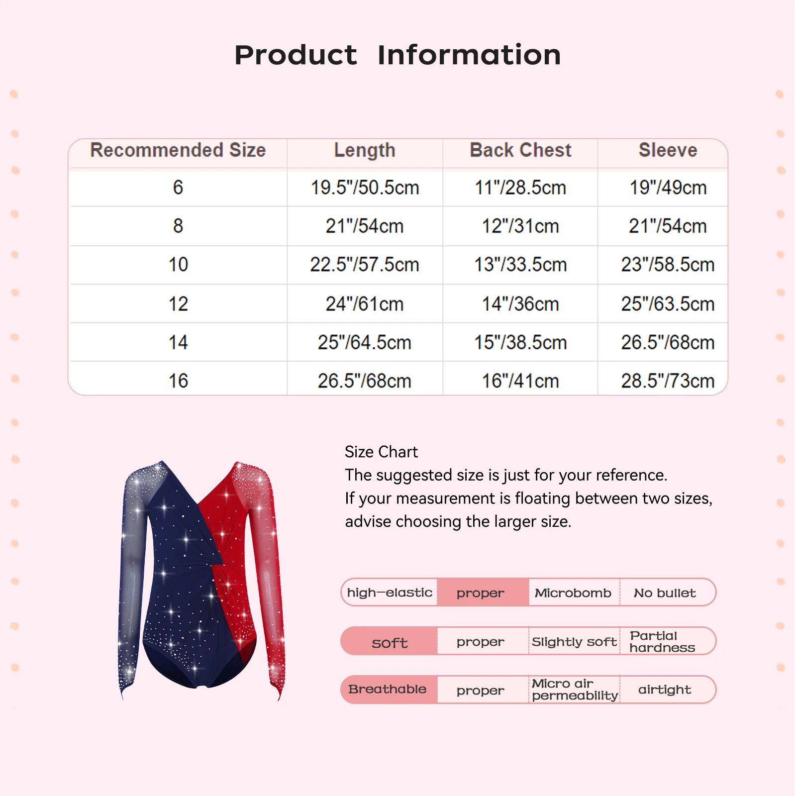 Kids Girls Figure Skating Gymnastics Leotard Sheer Mesh Cross V-Back Knot Font Color Block Long Sleeves Ballet Dance Bodysuit