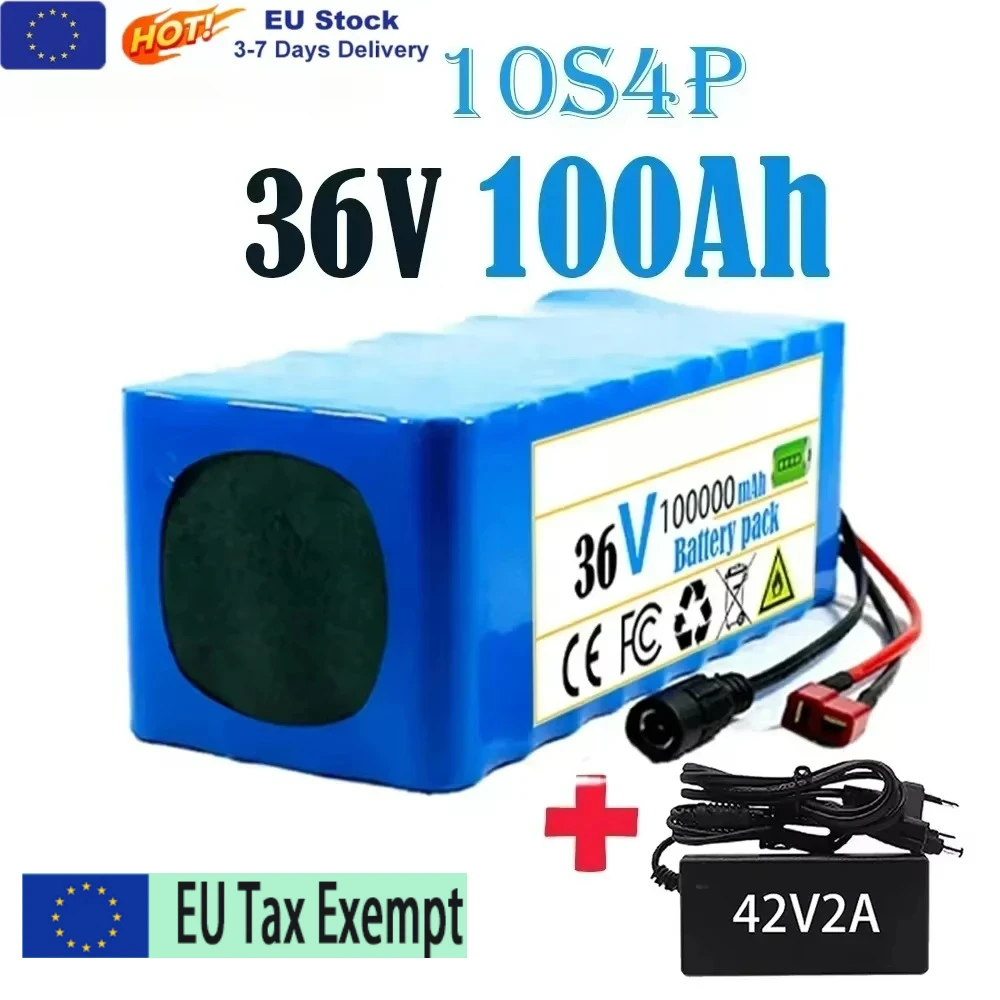 Neuer 36V 100Ah 1000W 10S4P DC/T Lithium-Ionen-Akku 100Ah für 42V E-Bike Elektrofahrrad Roller mit BMS