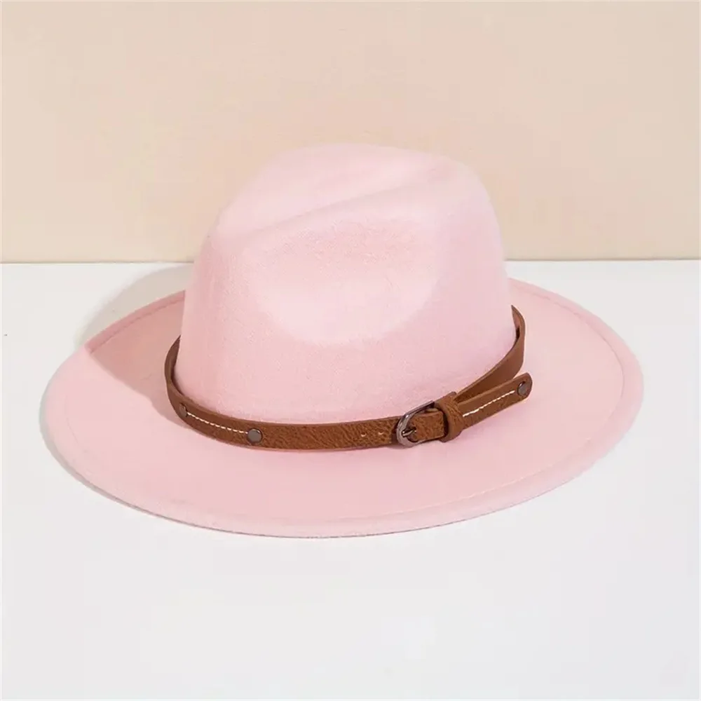 NEWWool Fedora Hut Für Frauen Männer Winter Herbst Mode Kirche Jazz Hüte Viking Britischen Flache Krempe Filz Hut Outdoor Casual Fedoras – Detail 14