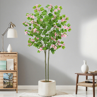 120-200cm Large Artificial Simulated Bauhinia Flower Plant with Flowers for Indoor Decorative & Home Decor Greenery Potted