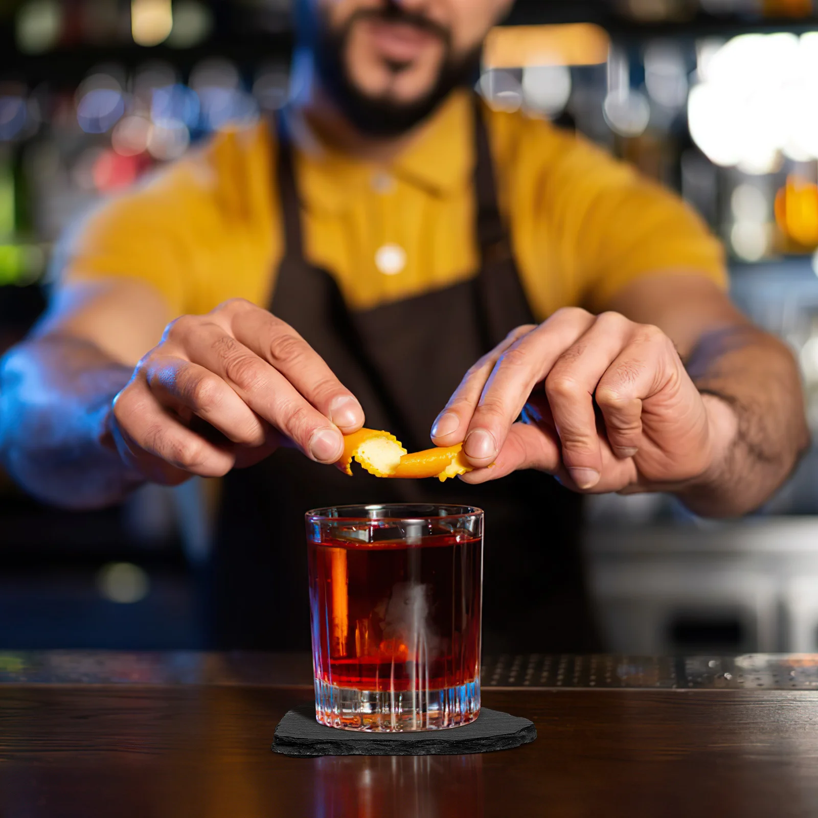 

4Pcs Heart Shaped Coasters Set Cup Mat for Drinks Hot Cold Beverages Wine Glasses Table Protection Bar Decorative Mat