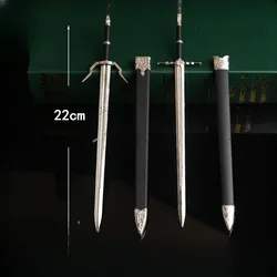 22cm Geralt Weapon Wild Hunt White Wolf Game Peripheral Medieval Knight Steel Sword Weapon Model Collection Festival Gifts Toys
