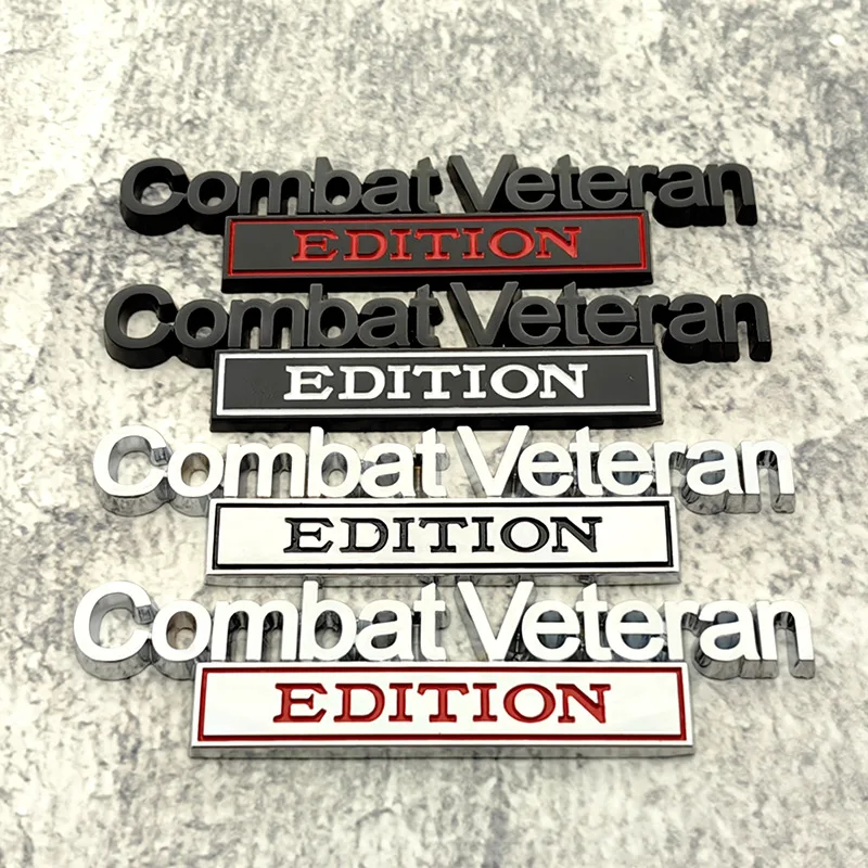 

Car modification standard Combat Veteran metal car sticker EDITION body sticker rear sticker