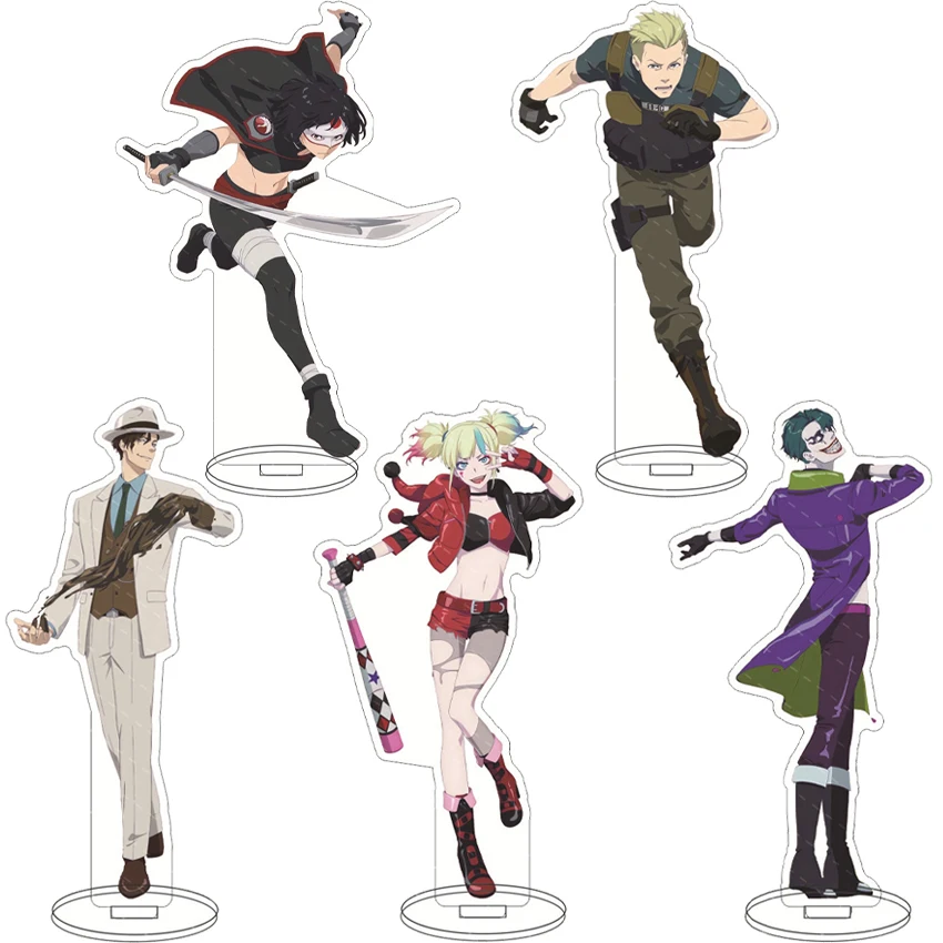 16CM Anime-Figur Suicide Squad ISEKAI Harley Quinn Joker Katana Clayface Peacemaker Cosplay Acryl-Ständer Ornamente Geschenke