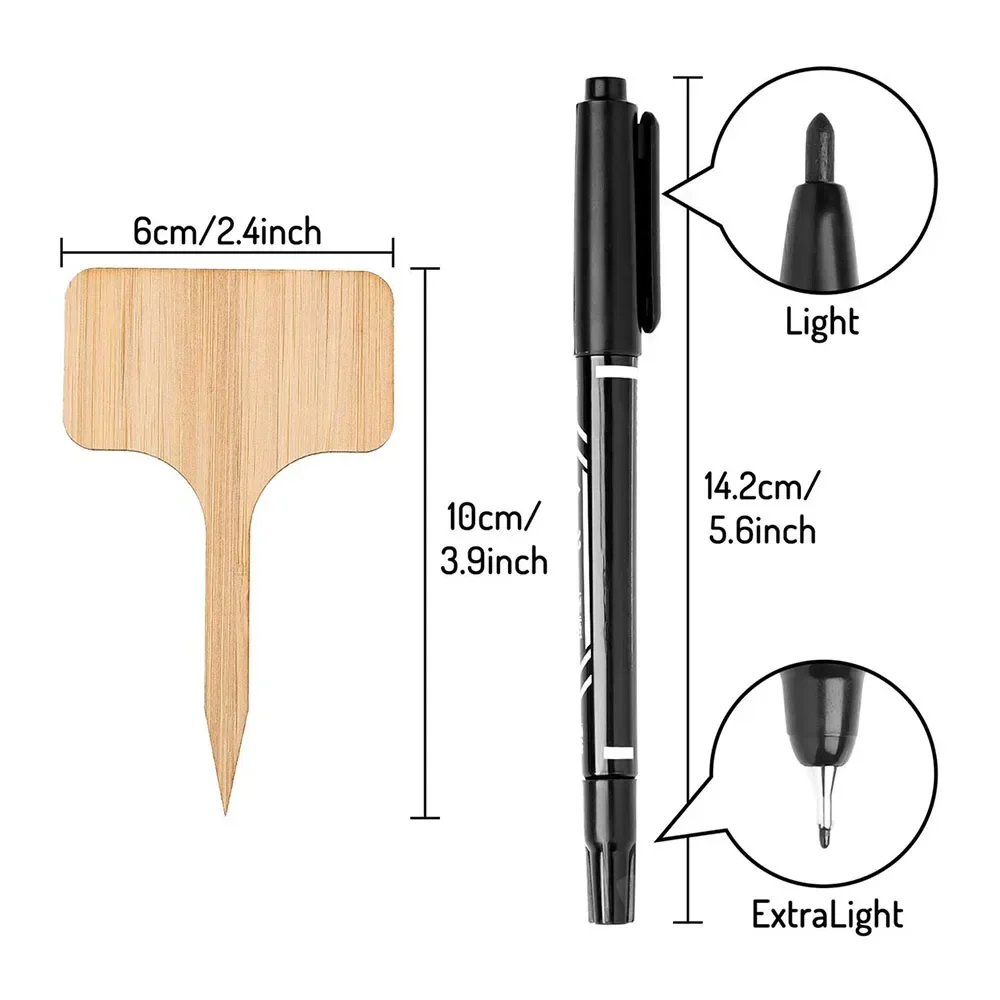 10 قطعة/المجموعة T-نوع نبات الخيزران تسميات خشبية صديقة للبيئة النبات تسجيل العلامات علامات الحديقة ل بذور بونساي بوعاء الأعشاب زهرة أداة