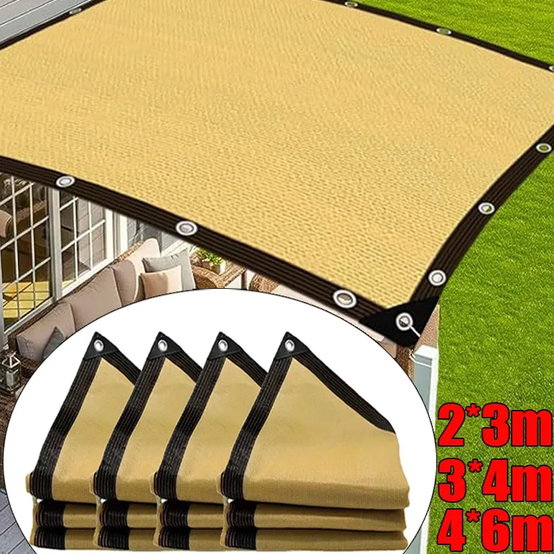 Heavy Duty Sun Shade Sail Canopy UV Protection Shade Cover for Backyard Balcony Terrace Outdoor Camping Picnic Sunshade Cloth