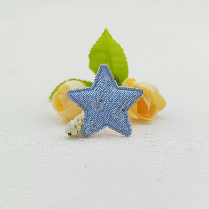 60 Stück, 3,3 cm, niedliche Applikationen mit Blumen- und Sternmotiven, zum Aufnähen, für Kinder-Haarreifen, Haarspangen, Accessoires, Hüte und zur Dekoration. – Detail 12