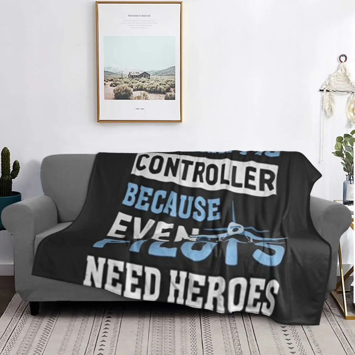 Air Traffic Controller Pilot Air Fighter Blanket Soft Warm Flannel Throw Blanket Cover for Living room Picnic Travel Home Couch
