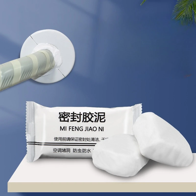 Sealing Clay Pure White Home Waterproof Leak Repair Air Conditioner Hole Plugging Mud Wall Hole Filler Clay for DIY Art