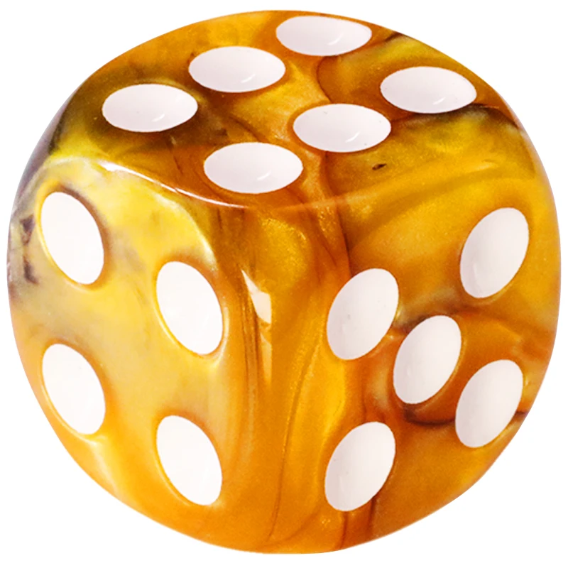 Black and Yellow Points D6 Dice 20 Pieces Suit Board Game Running Group Dice