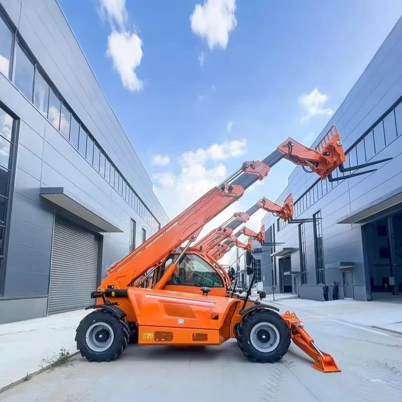 Four Wheel Loader Telescopic Boom 3 Ton 3.5 Ton Multifunctional Telescopic Forklift with 7m 10m 14m 18m Lifting Height