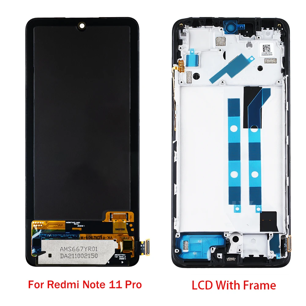 6.67\'\'AMOLED For Xiaomi Redmi Note 11 Pro LCD Display Screen Touch Panel Digitizer Replacement For Redmi Note 11 Pro Screen