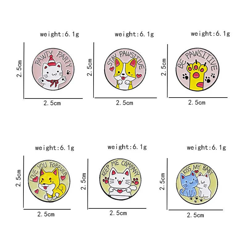 Kreatywna kreskówka słodka miłość kot pazur metalowa broszka Ins modna moda wykwintne kotek klub naszywka zwierzę odzież akcesoria prezent