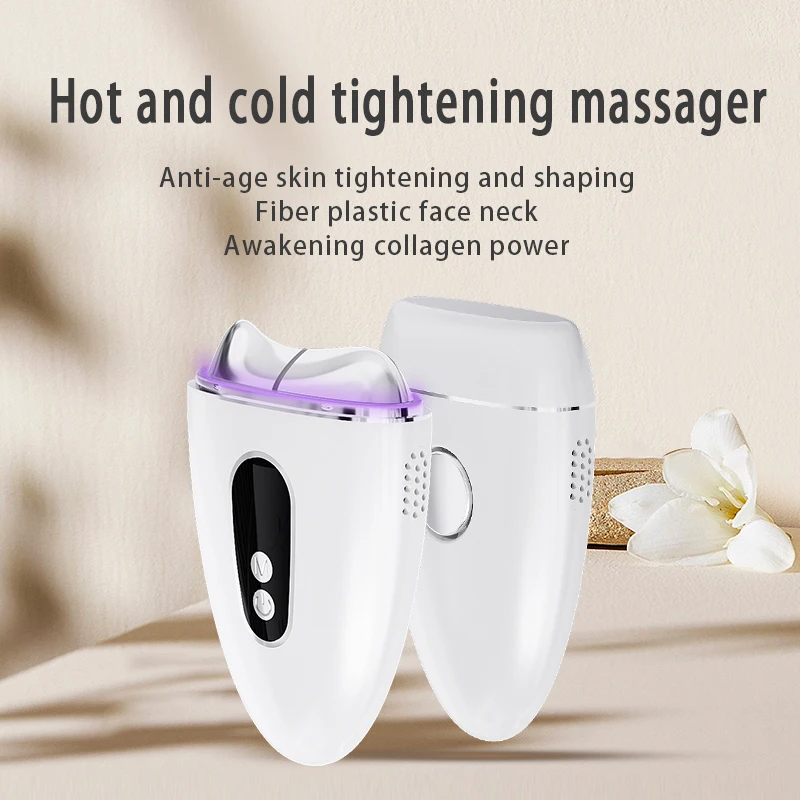 Quente e frio gua sha massagem dispositivo de beleza levantamento facial pele aperto vibratório raspador ferramenta para rosto pescoço cuidados