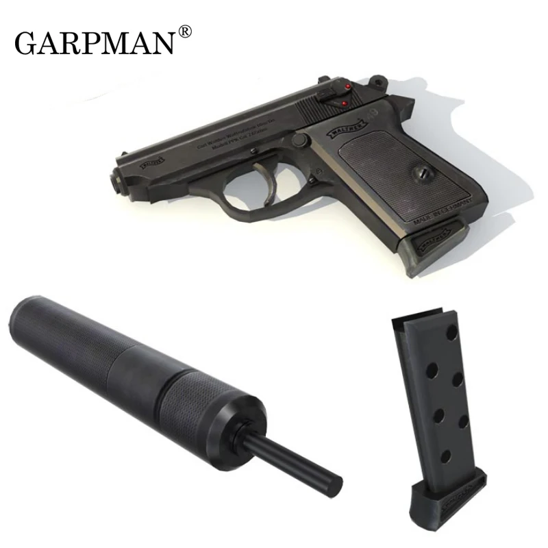 

1:1 007 PPK Gun Paper Model Weapons Firearms 3D Stereo Handmade Drawings Military Papercrafts Toy