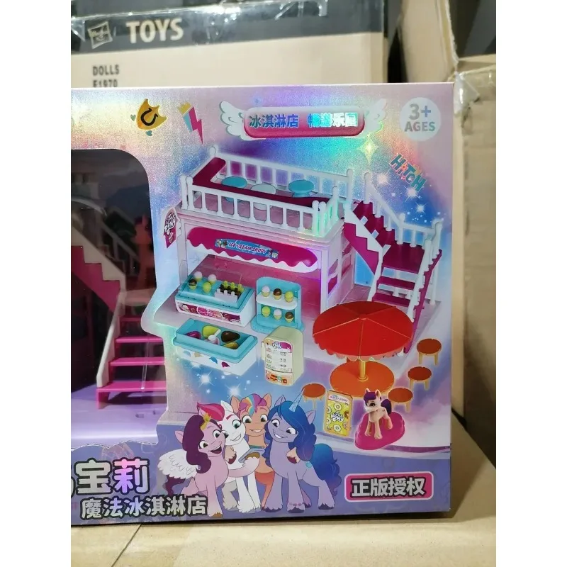 هاسبرو ماي ليتل بوني آيس كريم هاوس تجميعها لعبة مجسمة مجموعة ألعاب شخصية أكتون فتاة بنين لعب منزل هدية عيد ميلاد