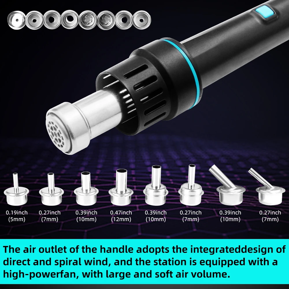 SUGON 8650 Hot Air Gun Station 3 Mode 1300W Intelligent Digital Display Rework Station For BGA PCB Chip Welding Repair