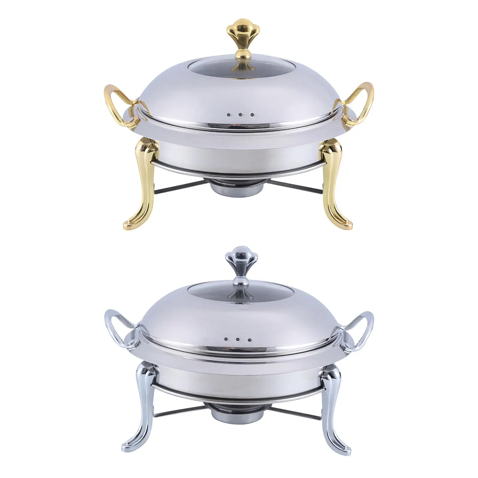 Solid Boiler Stovetop Stainless Steel Chafing Dish Buffet Cookware Set Cooking