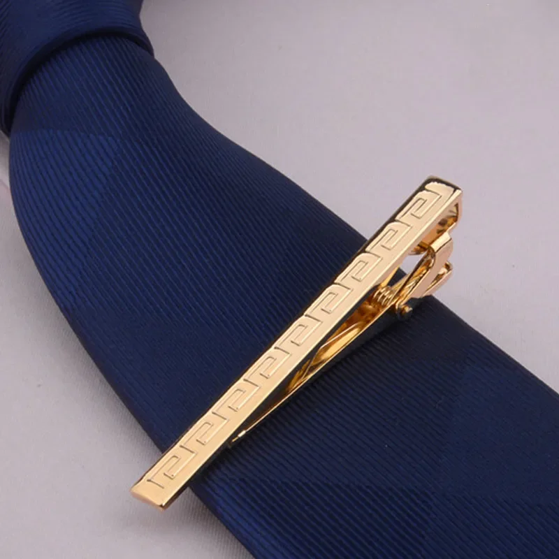 Brand New Men's Tie Clip Classic Simple Style Pin Clasp Gold Color Male Business Wedding Necktie Clip Clasp Metal Men Jewelry