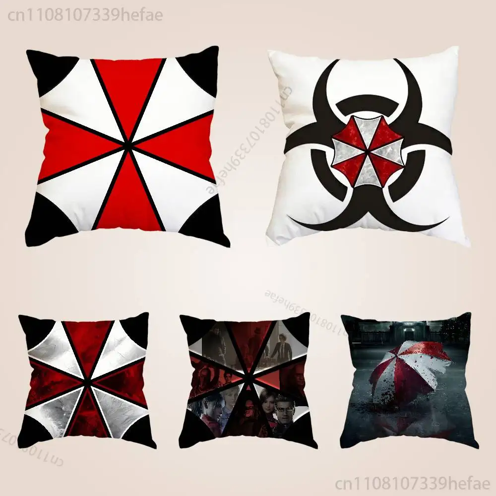 

Umbrella Corporation Pillow Case Plush Pillow Cases Home Decoration Pillow Cover for Sofa Bed Chair Living Room