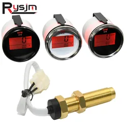 Customized HD 52mm 2inch Tachometer Boat Car Tacho Meter + RPM Sensor Kit M16 M18 Tacho Sensor for Diesel & Gasoline Engine