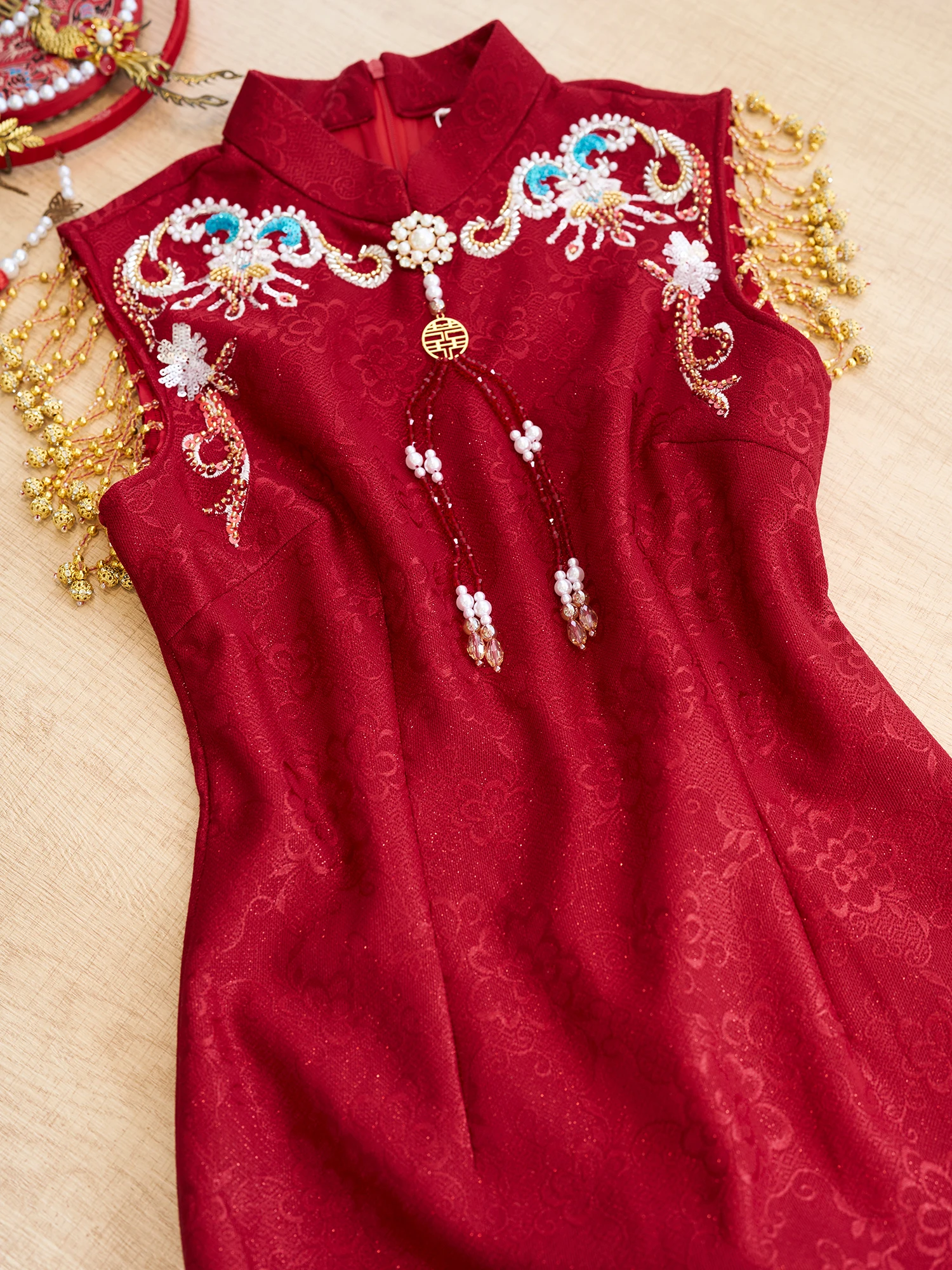 

Новое женское свадебное платье в китайском стиле Ханьфу с высокой талией и А-образным силуэтом, оригинальный национальный дизайн, для тяжелых работ