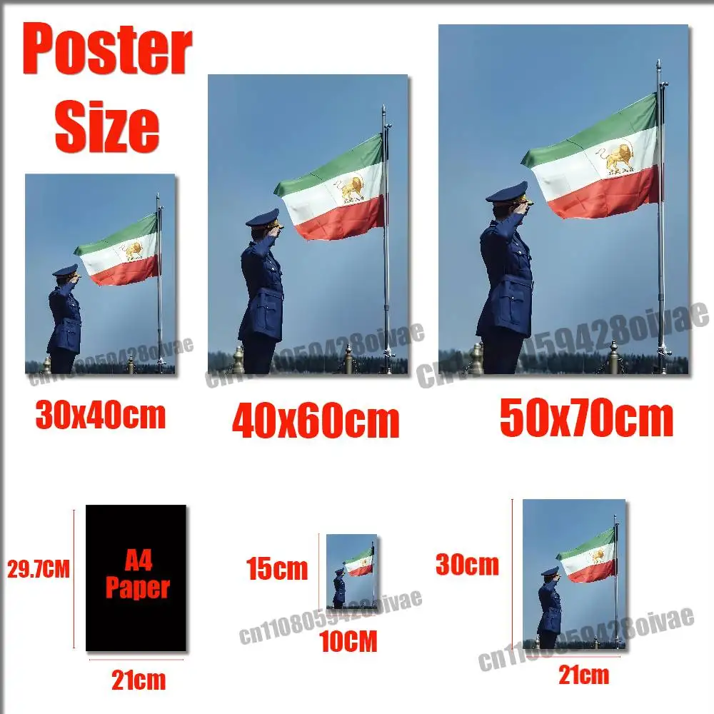 Mohammad Reza P-Pahlavi Iran Poster Sticker For Home Decoration 10x15cm Self-adhesive Souvenirs Playbill Cover