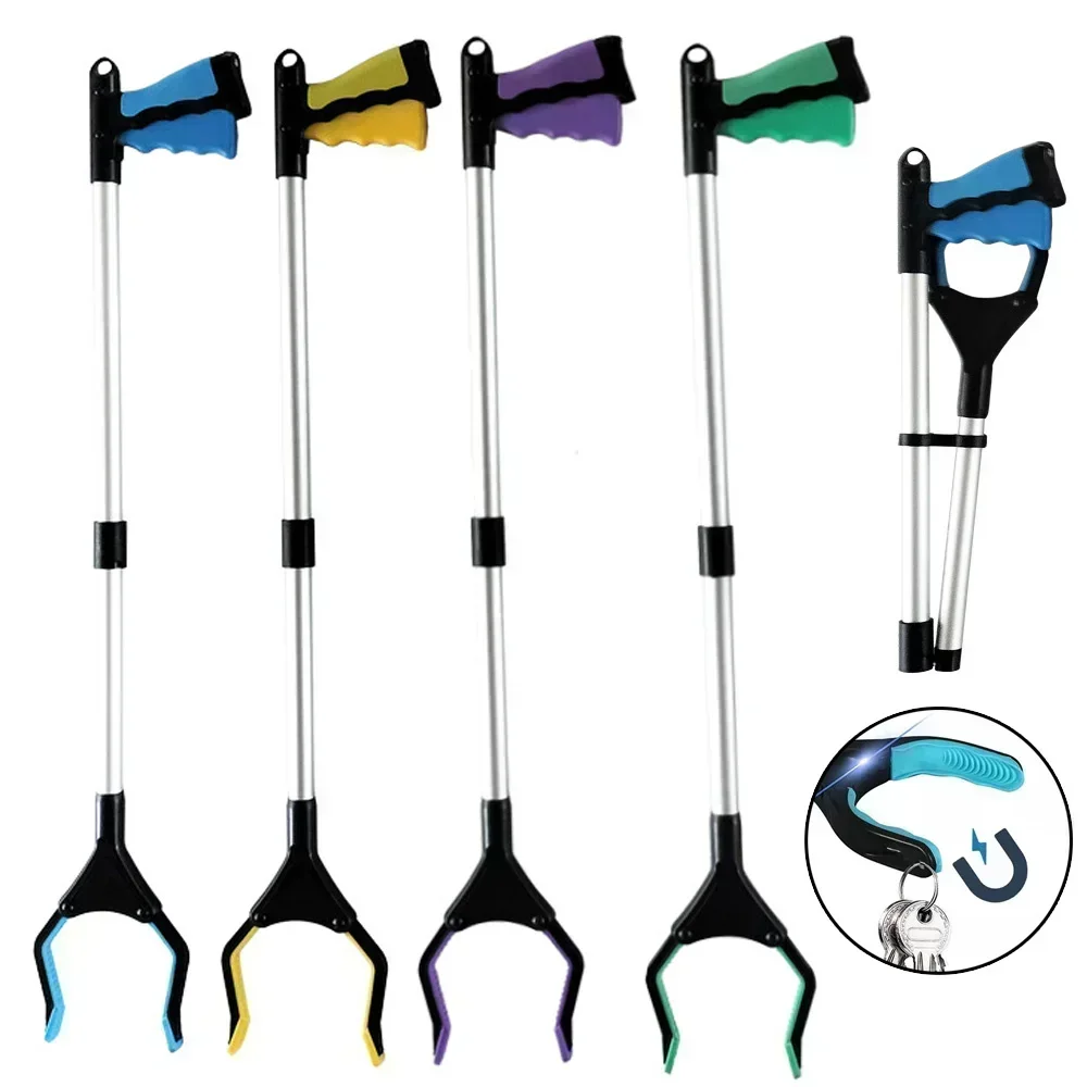 Dobrável lixeira coletores pinça extensor ferramentas manuais portátil dobrável lixo grabber pegar ferramentas 1pc