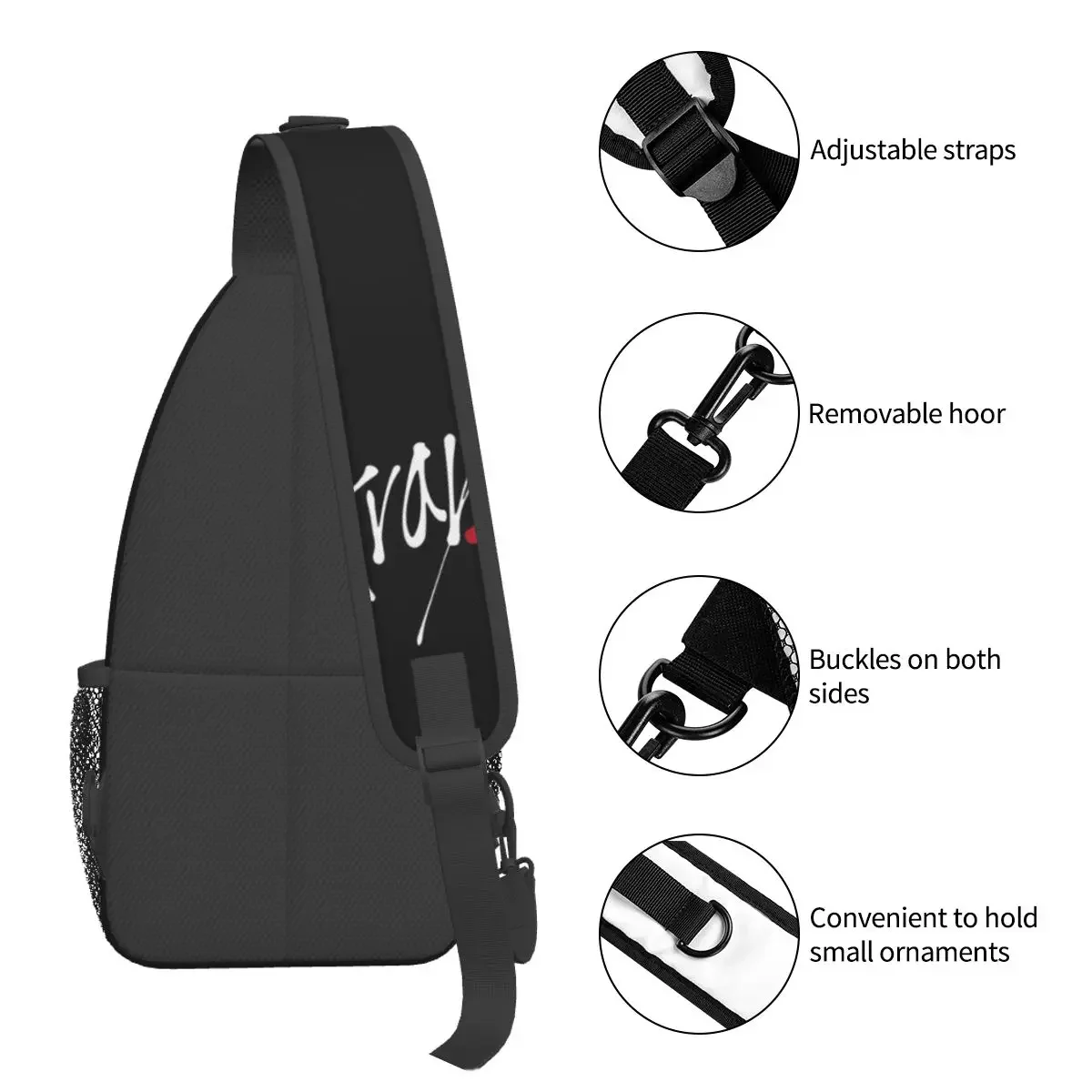 Strayed Kids Logo Crossbody Sling Bags SmallChest Bag Shoulder Backpack Daypack for Travel Hiking Sports Pack