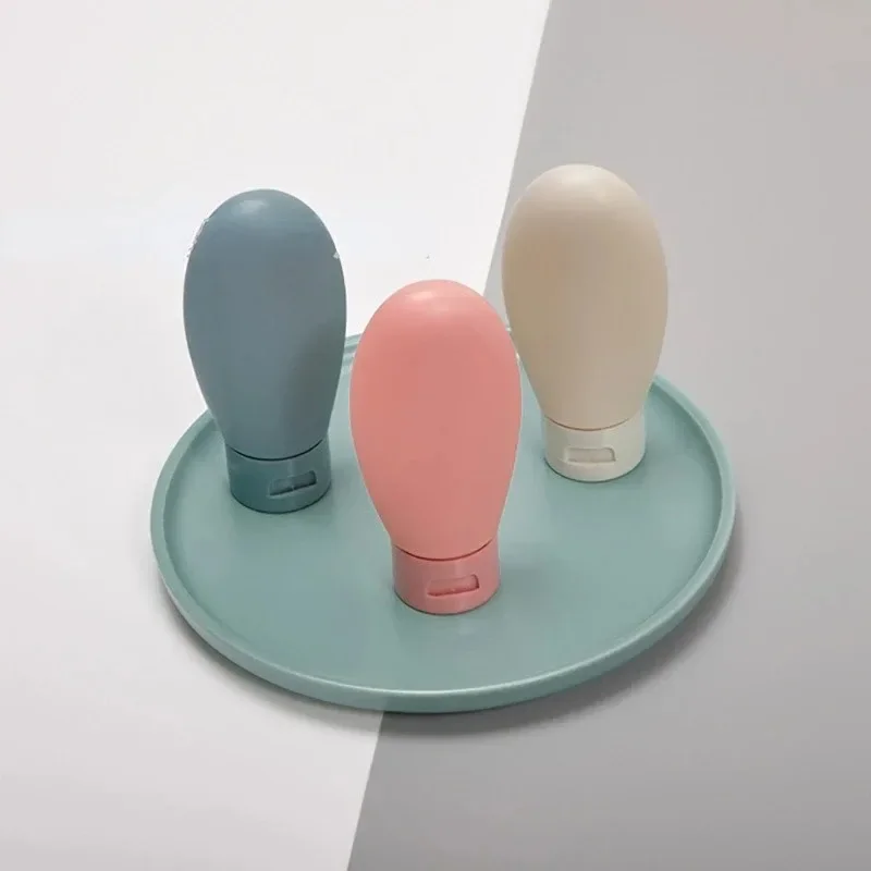 

3Pcs Refillable Bottle Soft Silicone Lotion Container Squeeze Tube Empty Bottle Portable Travel Shampoo Bottle