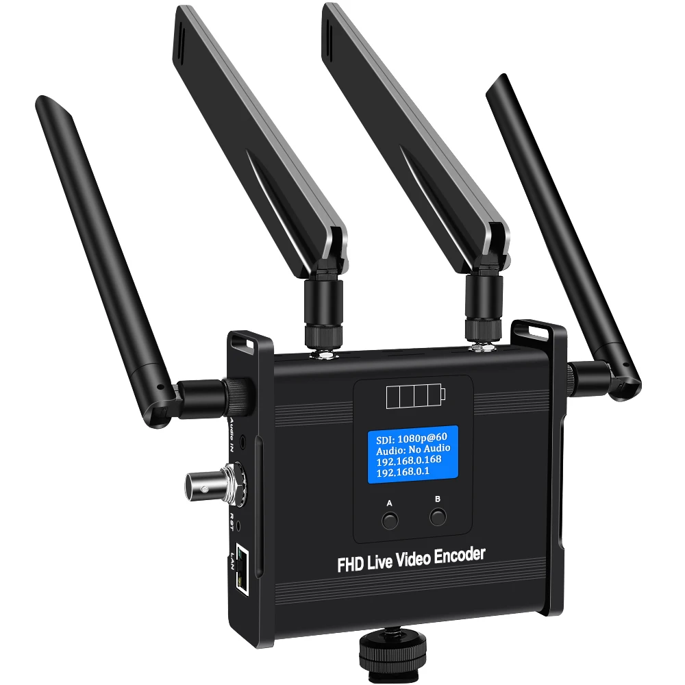 4G LTE SDI Video Streaming Encoder Supports RTMPS SRT RTSP, SDI to IP Converter for OBS YouTube Facebook Live Broadcast Servers