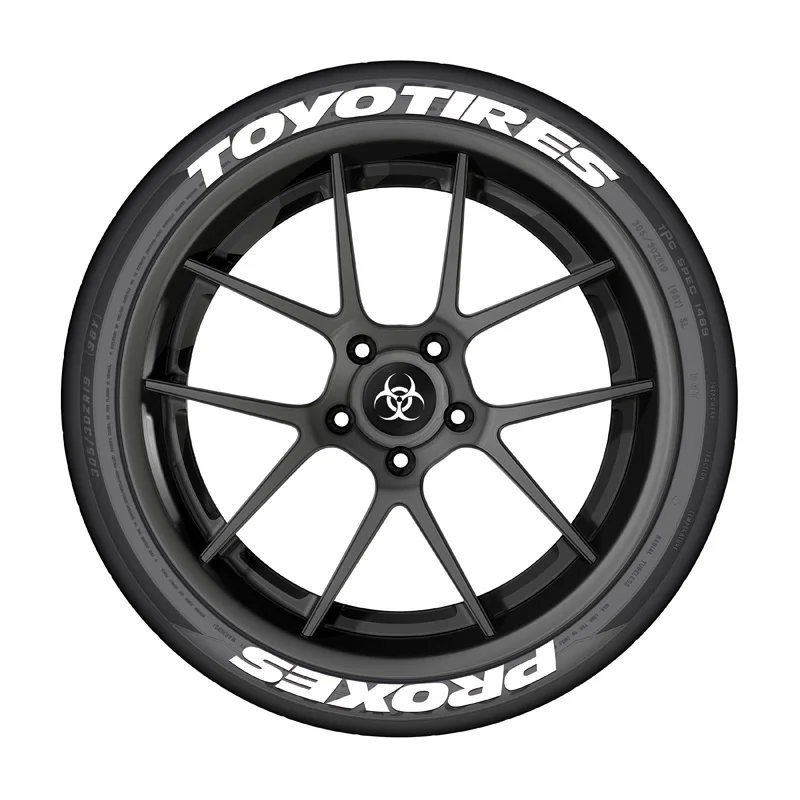 4 Sets For 4 Wheels Letters Tire Car Stickers Universal 3D Auto Motorcycle Water proof Decals Styling In-One-Piece Stickers