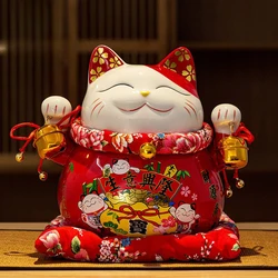 4/6 inch Ceramic Maneki Neko Piggy Bank Creative Home Decoration Porcelain Ornaments Business Gifts Crafts Lucky Cat Gifts