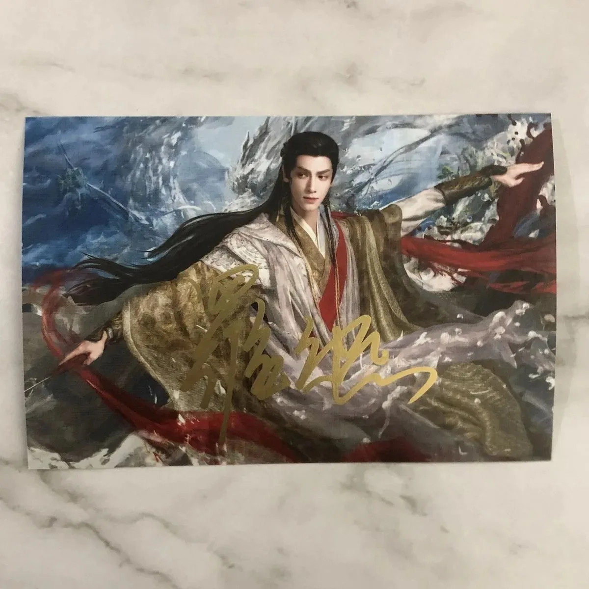 Leo Luo Yunxi HD Poster Autographed Photos TV Whispers of Fate Tang Lici Drama Stills Handwritten Signature Picture