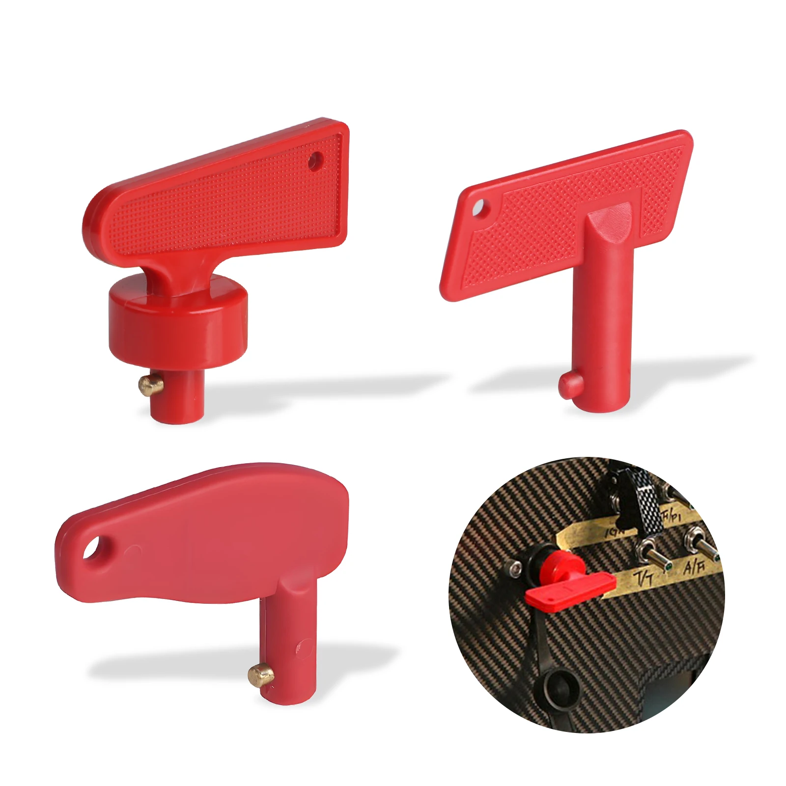 

Red Battery Power Disconnect Isolator Circuit Breaker Switch Key Kill Cut-off Switch Key Rotary Switch Key For Truck Car Boat