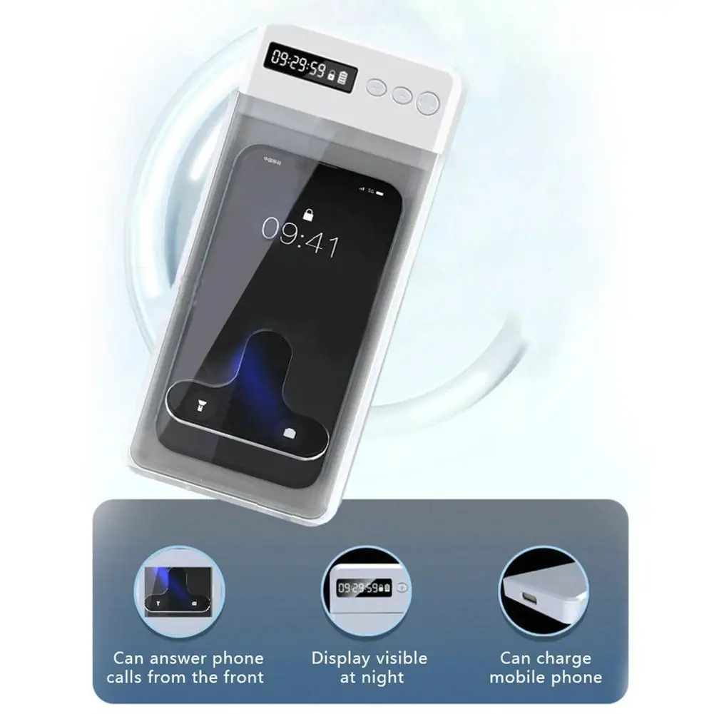 Portable Phone Timer Lock Box LCD Display Timer for Smart Mobile Phone Addiction Students Self-discipline Timing Lock