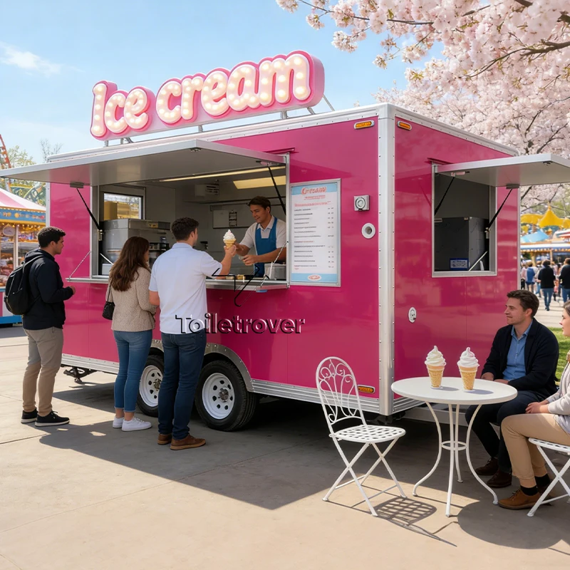 

Винтажный люксовый фудтрак-прицеп для смузи, полностью оборудованный, для уличной торговли, для Канады