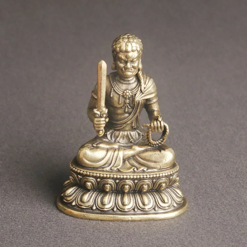 Brass Fudo Buddha desktop ornament bronze sculpture consecrated deity crafts