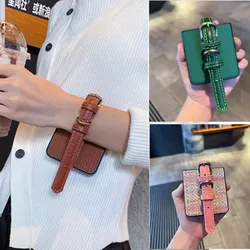 Korean DIY Adjustable Wrist Strap Holder Stand Phone Case For Motorola Razr40 Ultra Case Razr60 Razr50 OPPO Find N3Flip Pocket