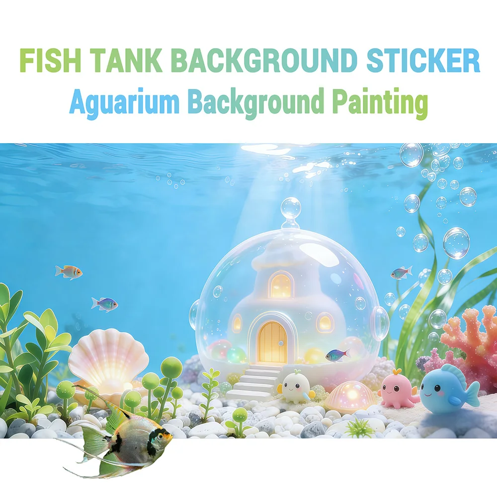 The Castle of Little Fish, Aquarium Stickers, Aquarium Landscape Decoration, Fish Tank Landscaping Ornaments