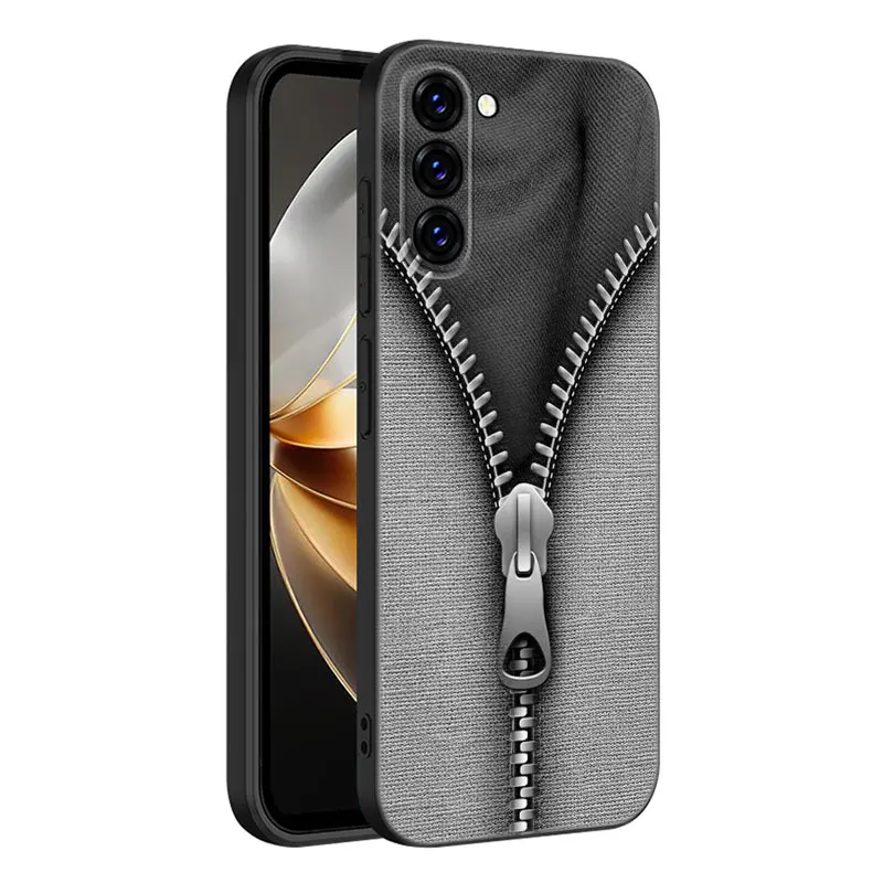 Zipper Stitched Sneakers Bbow Rribbon Phone Case For Samsung S20 S21 S23 FE S22 Ultra S10E S10 Lite S8 S9 Plus S7 Edge Cover