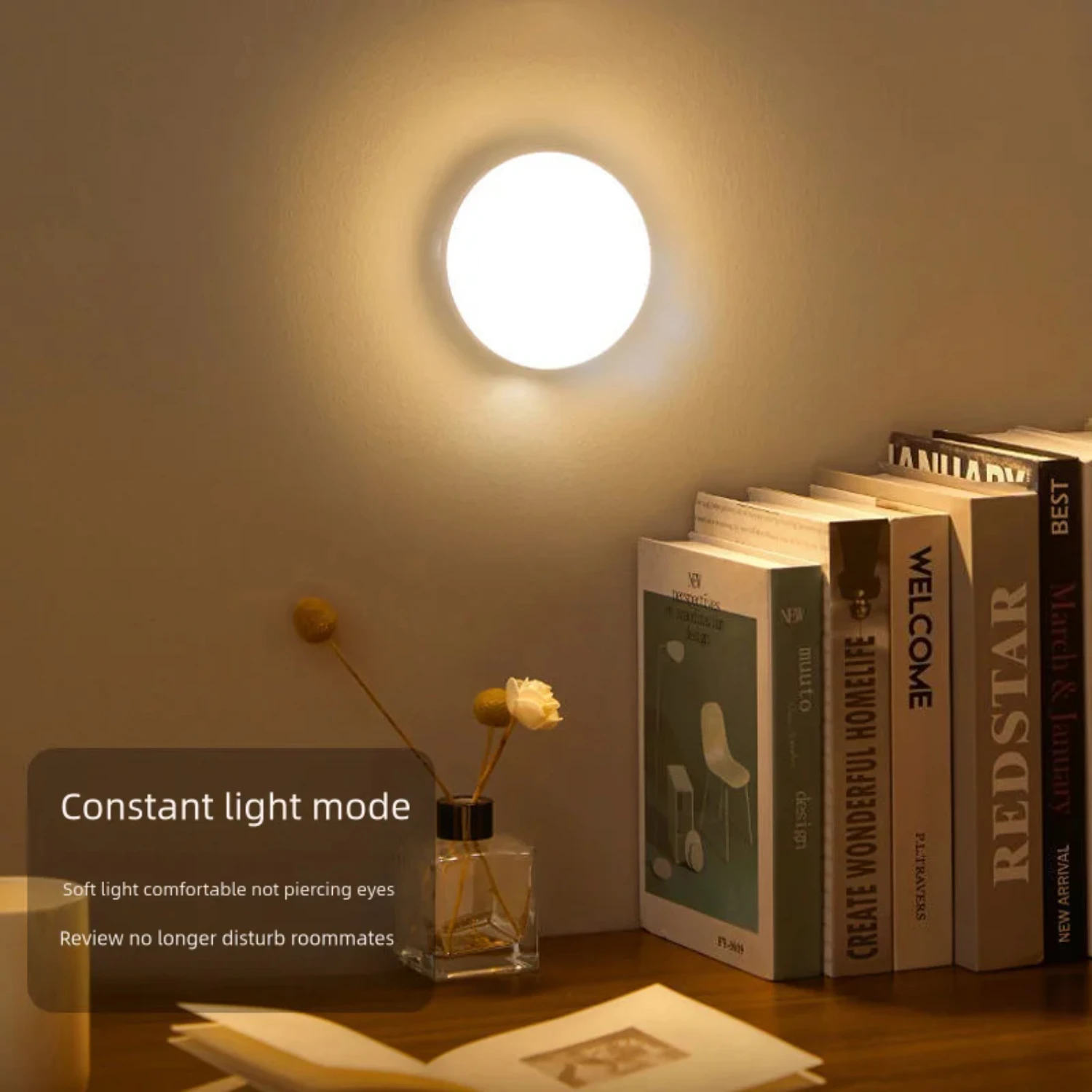 PIR Motion Sensor LED Night Light USB Rechargeable Night Lamp  Kitchen Cabinet Wardrobe Lamp Staircase Wireless Closet Light