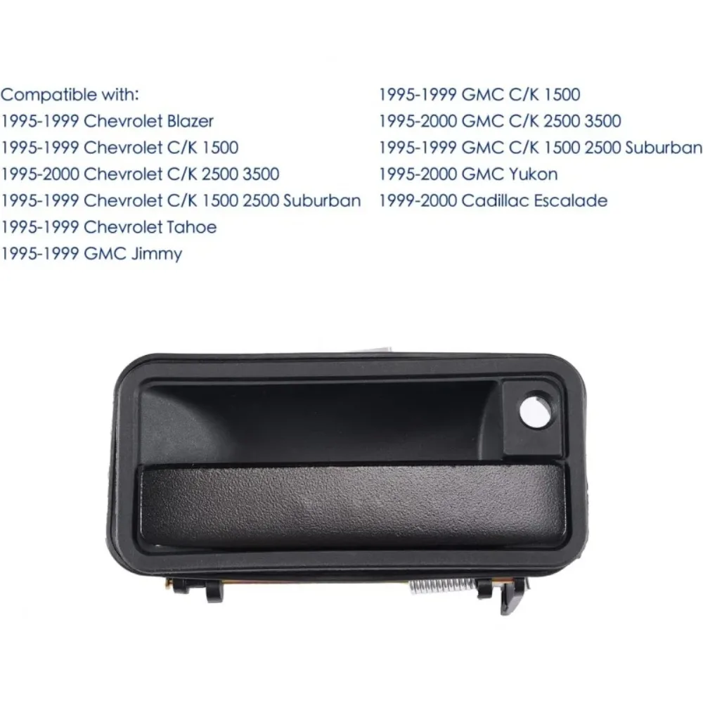 Metal Exterior Door Handle With Keyhole For 1988-2000 Chevrolet C/K 1500 2500 3500 15742229 15742230 15742233 15742234 view 4
