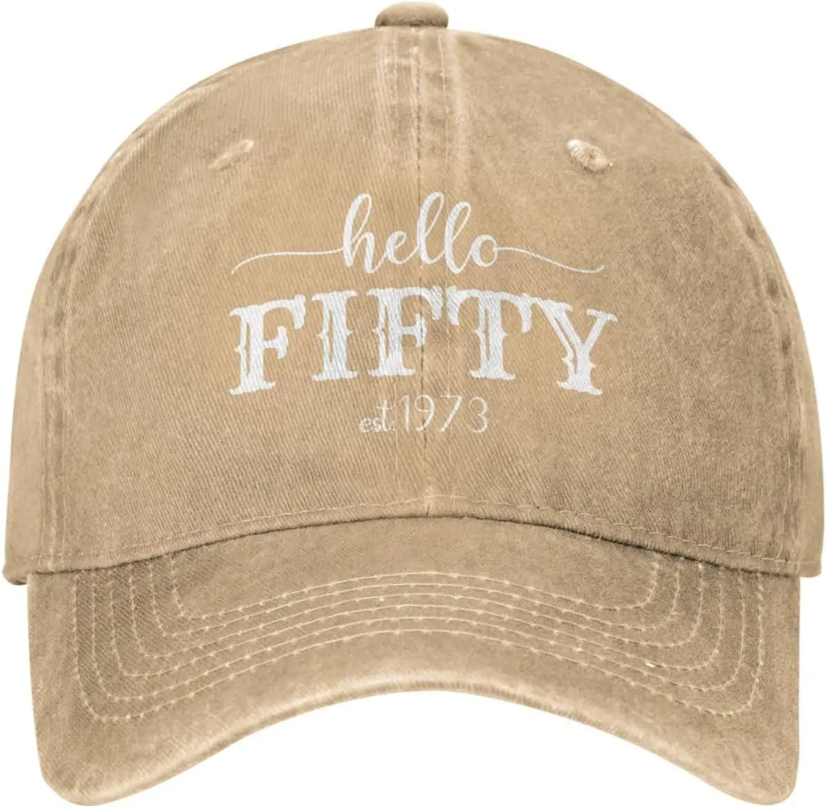 Hello Fifty 1973 Hat for Men Baseball Hats Funny Cap