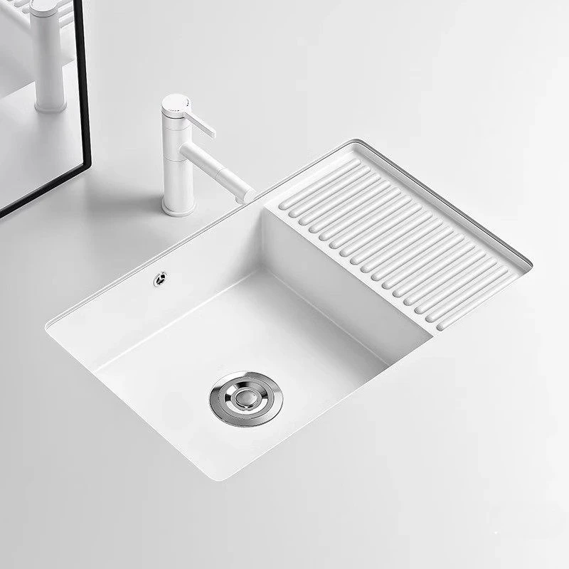 

Large size right washboard ceramic laundry basin under the counter basin with washboard deepened balcony laundry pool sink
