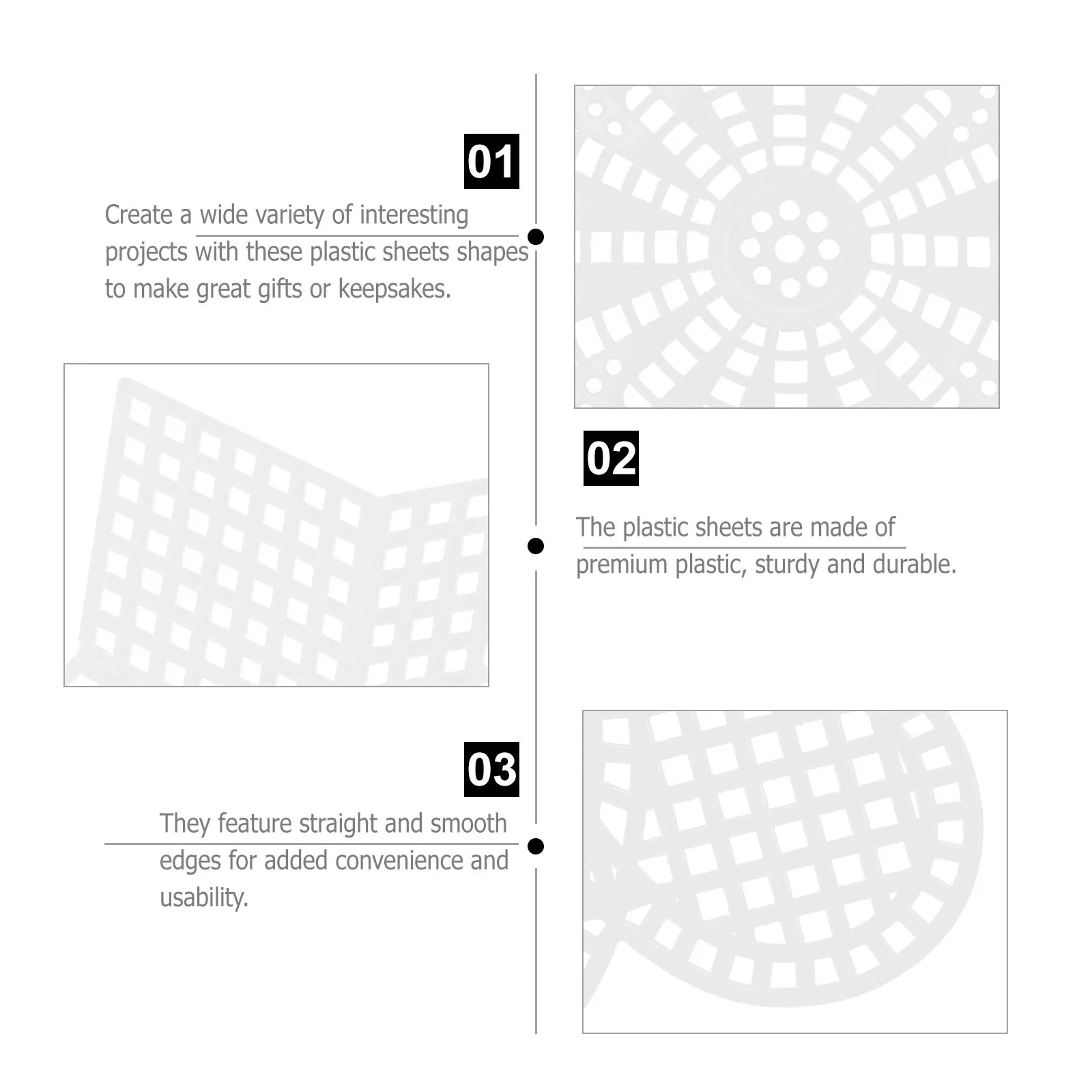 

70 Sheets Cross-Stitch Mesh DIY Material for Tissue Boxes Wall Decorations Bookmarks Plastic Mesh Sheet DIY Material