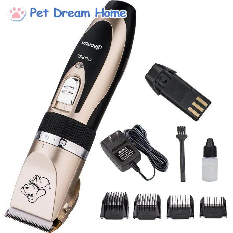 BaoRun Professional Electric Pet Dog Hair Trimmer Rechargeable Animal Grooming Clippers Cat Shaver Haitcut Machine 110-240V