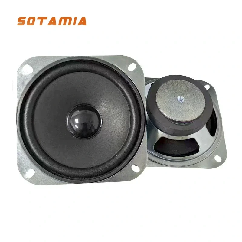 

SOTAMIA 2Pcs 4 Inch Audio Sound Speaker 102mm 4 Ohm 5W HIFI Loudspeaker 50 Magnetic Rubber Edge Home Theater for Outdoor Speaker